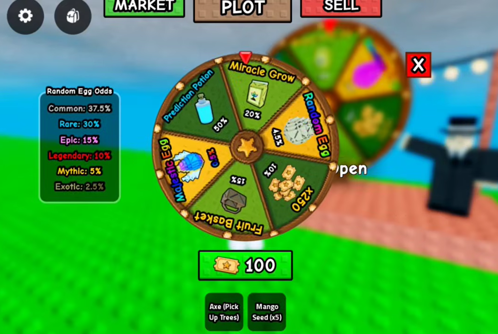 Miracle Grow selected in the Greedy Growers hotbar
